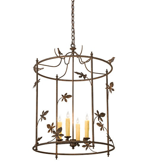 2nd Ave Lighting Jillian 25" Wide 4 Light Pendant in Gilded Tobacco Finish