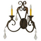 2nd Ave Lighting Josephine 19" 2-Light E12 Base Autumn Leaf Wall Sconce