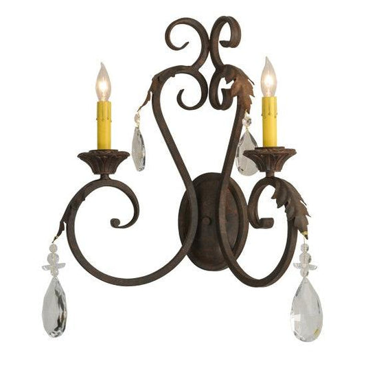 2nd Ave Lighting Josephine 20" Wide 2 Light Wall Sconce in Cajun Spice Finish