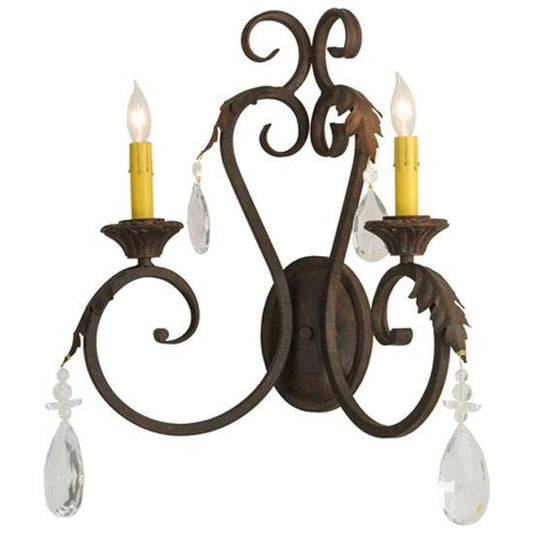2nd Ave Lighting Josephine 20" Wide 2 Light Wall Sconce in Cajun Spice Finish