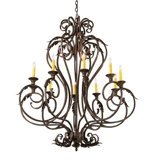2nd Ave Lighting Josephine 42" Wide 10 Light Chandelier in Antiquity Finish