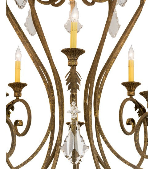 2nd Ave Lighting Josephine 48" Wide 10 LT Chandelier in Pompeii Gold Finish