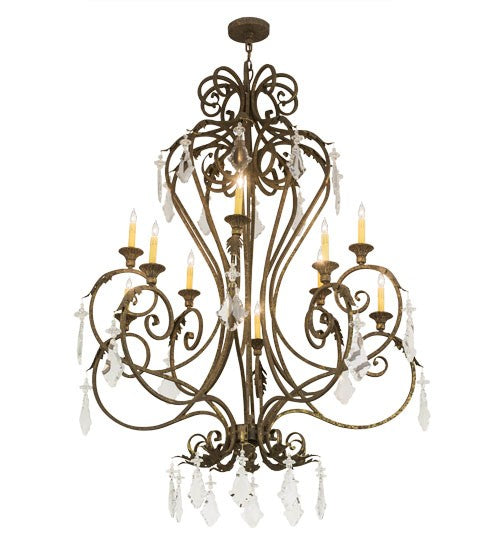 2nd Ave Lighting Josephine 48" Wide 10 LT Chandelier in Pompeii Gold Finish