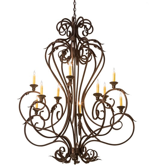 2nd Ave Lighting Josephine 48" Wide 10 Light Chandelier in Mahogany Bronze Finish