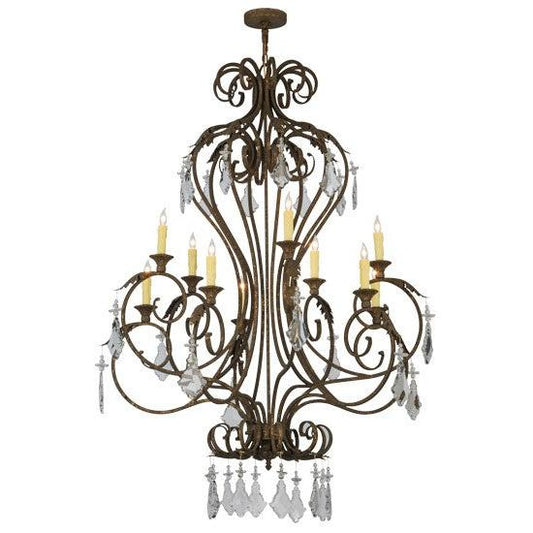 2nd Ave Lighting Josephine 48" Wide 10 Light Chandelier in Pompeii Gold Finish
