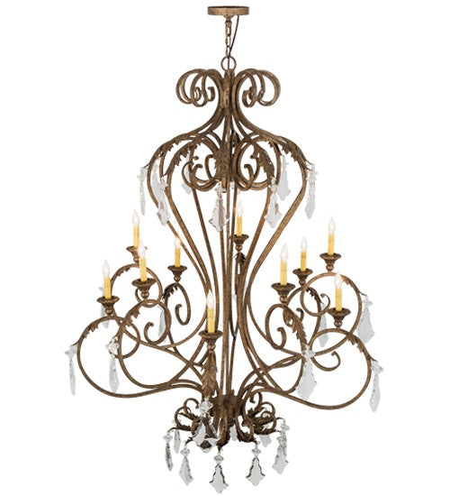 2nd Ave Lighting Josephine 49" Wide 10 LT Chandelier in Spanish Gold Finish