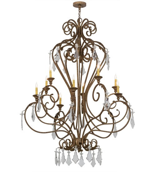 2nd Ave Lighting Josephine 49" Wide 10 LT Chandelier in Spanish Gold Finish