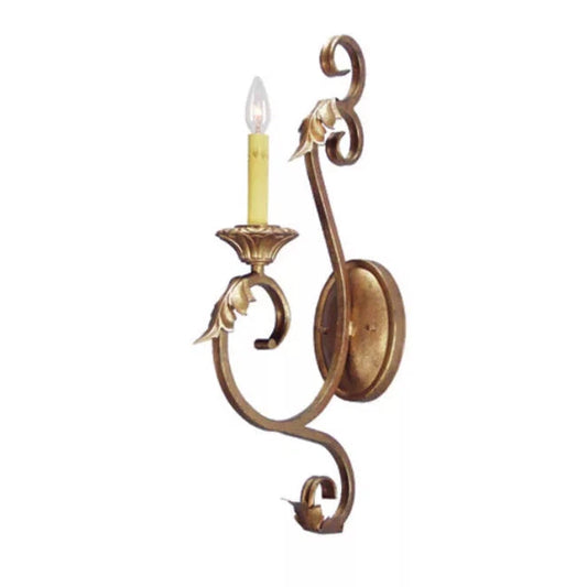 2nd Ave Lighting Josephine 5" 1-Light E12 Base Autumn Leaf Wall Sconce