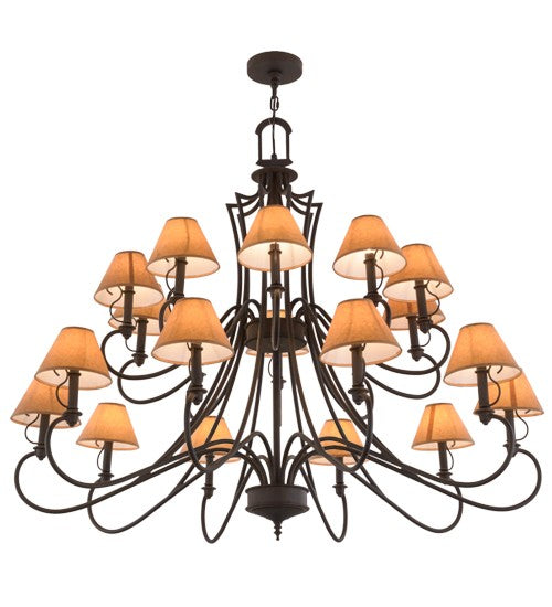 2nd Ave Lighting Jupiter 54" Wide 20 Light Chandelier in Classic Rust Finish