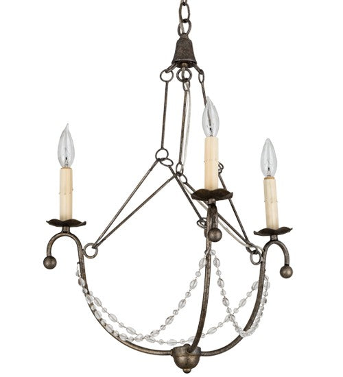 2nd Ave Lighting Kaitlynn 22" Wide 3 LT Chandelier in Corinth Finish