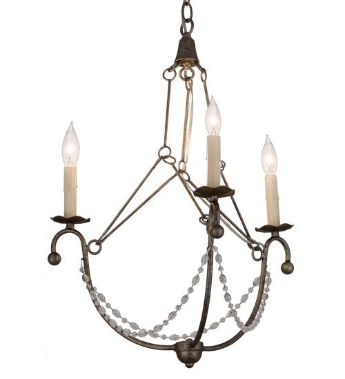 2nd Ave Lighting Kaitlynn 22" Wide 3 LT Chandelier in Corinth Finish