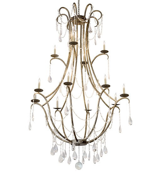 2nd Ave Lighting Kaitlynn 54" Wide Two Tier 12 LT Chandelier in Corinth Finish