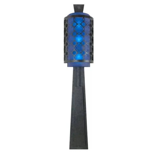 2nd Ave Lighting Kana 16" Sapphire Idalight Cylinder Smoke Metal Wall Sconce