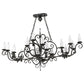 2nd Ave Lighting Kean 60" Long 20 Light Oblong Chandelier in Smoke Finish