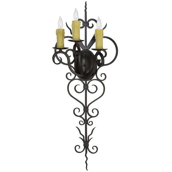 2nd Ave Lighting Kenna 14" Wide 3 Light Wall Sconce in Gilded Tobacco Finish