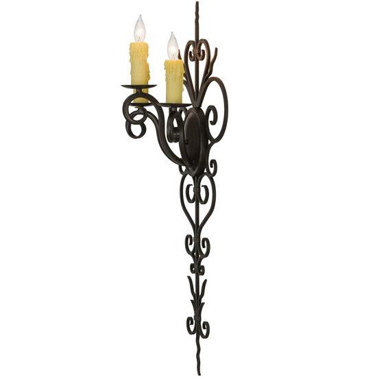 2nd Ave Lighting Kenna 14" Wide 3 Light Wall Sconce in Gilded Tobacco Finish