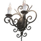 2nd Ave Lighting Kenneth 14" Wide 2 Light Wall Sconce in Smoke Finish