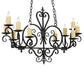 2nd Ave Lighting Kenneth 42" Long 10 Light Oblong Chandelier in Antique Iron Gate Finish