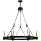 2nd Ave Lighting Kenosha 35.75" 6 LT Chandelier in Antique Iron Gate Finish