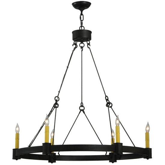 2nd Ave Lighting Kenosha 35.75" 6 LT Chandelier in Antique Iron Gate Finish
