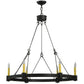 2nd Ave Lighting Kenosha 35.75" 6 LT Chandelier in Antique Iron Gate Finish
