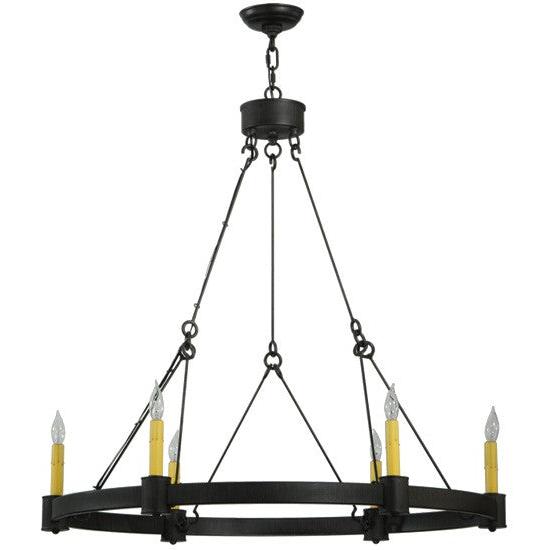 2nd Ave Lighting Kenosha 35.75" 6 LT Chandelier in Antique Iron Gate Finish