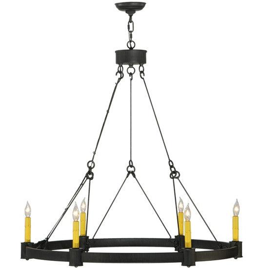 2nd Ave Lighting Kenosha 35.75" 6 LT Chandelier in Antique Iron Gate Finish
