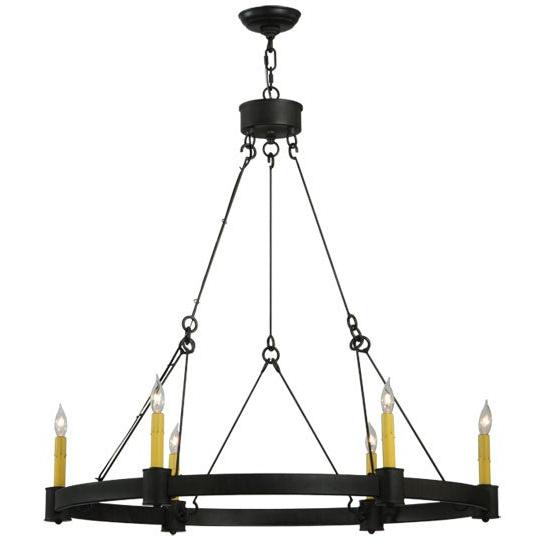 2nd Ave Lighting Kenosha 35.75" 6 LT Chandelier in Antique Iron Gate Finish