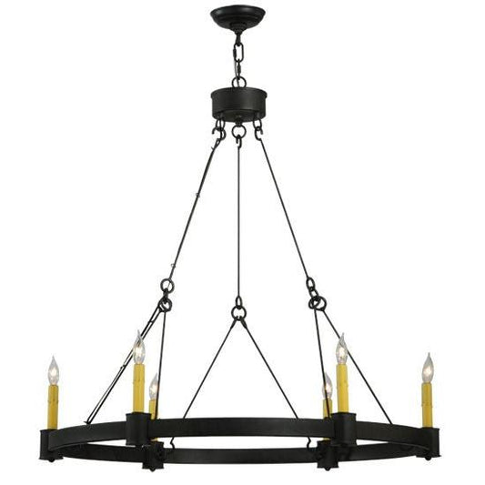 2nd Ave Lighting Kenosha 35.75" 6 LT Chandelier in Antique Iron Gate Finish