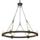 2nd Ave Lighting Kenosha 36" Wide 6 LT Chandelier in Antique Iron Gate Finish
