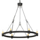 2nd Ave Lighting Kenosha 36" Wide 6 LT Chandelier in Antique Iron Gate Finish