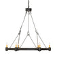2nd Ave Lighting Kenosha 36" Wide 6 LT Chandelier in Antique Iron Gate Finish