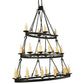 2nd Ave Lighting Kenosha 60" 28 LT Three Tier Oblong Chandelier
