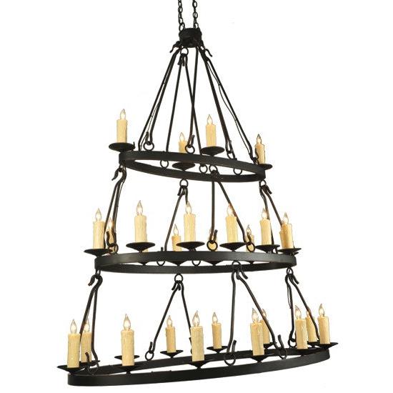 2nd Ave Lighting Kenosha 60" 28 LT Three Tier Oblong Chandelier