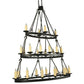 2nd Ave Lighting Kenosha 60" 28 LT Three Tier Oblong Chandelier