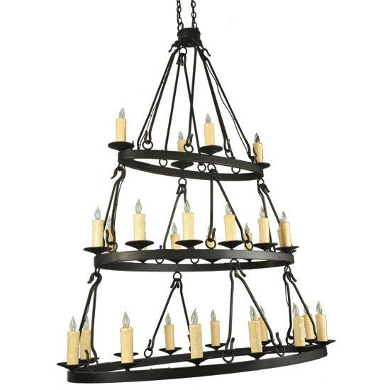 2nd Ave Lighting Kenosha 60" 28 LT Three Tier Oblong Chandelier