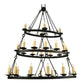 2nd Ave Lighting Kenosha 60" 28 LT Three Tier Oblong Chandelier