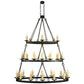 2nd Ave Lighting Kenosha 60" 28 LT Three Tier Oblong Chandelier