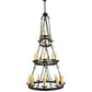 2nd Ave Lighting Kenosha 60" 28 LT Three Tier Oblong Chandelier
