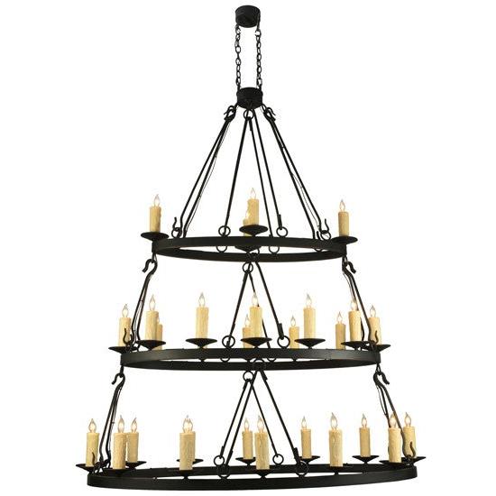 2nd Ave Lighting Kenosha 60" 28 LT Three Tier Oblong Chandelier