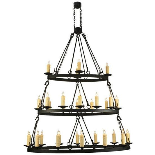 2nd Ave Lighting Kenosha 60" 28 LT Three Tier Oblong Chandelier