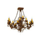 2nd Ave Lighting Kimberly 38" Square 20 Light Chandelier in Rustic Iron Finish