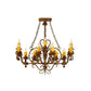 2nd Ave Lighting Kimberly 38" Square 20 Light Chandelier in Rustic Iron Finish