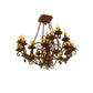 2nd Ave Lighting Kimberly 38" Square 20 Light Chandelier in Rustic Iron Finish