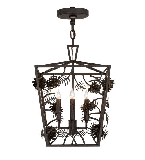 2nd Ave Lighting Kitzi 14" Pinecone Pendant in Chestnut Finish