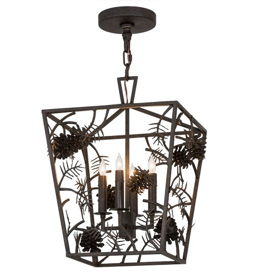 2nd Ave Lighting Kitzi 14" Pinecone Pendant in Chestnut Finish