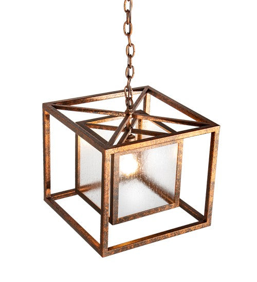 2nd Ave Lighting Kitzi 16" Box Pendant in Hanna Copper Finish