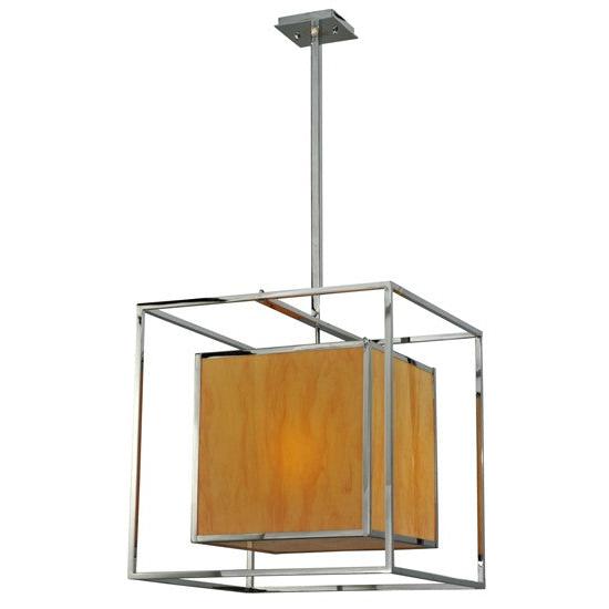 2nd Ave Lighting Kitzi 22" Box Pendant in Chrome Finish