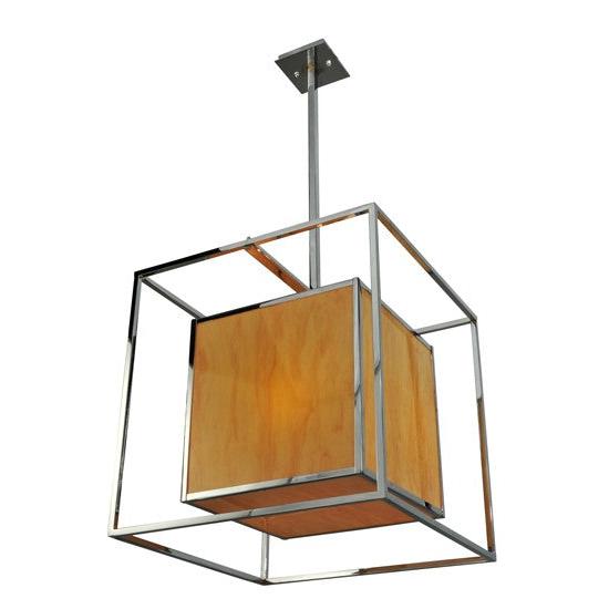 2nd Ave Lighting Kitzi 22" Box Pendant in Chrome Finish