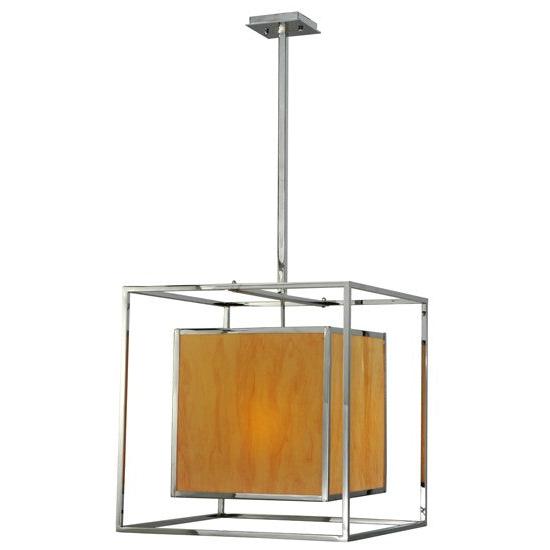 2nd Ave Lighting Kitzi 22" Box Pendant in Chrome Finish